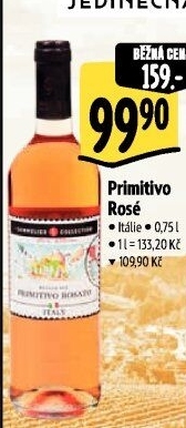 Víno Primitivo Rosé Sommelier Collection