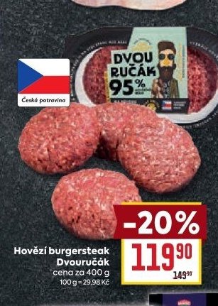 Hovězí burgersteak Dvouručák