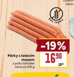 Párky s telecím masem