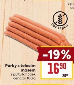 Párky s telecím masem