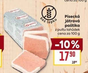 Paštika játrová písecká Maso uzeniny Písek