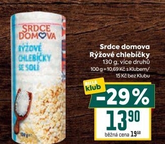 Rýžové chlebíčky Srdce Domova