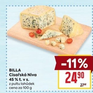 Sýr Niva císařská 45% Billa