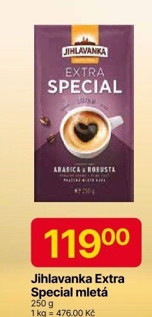 Mletá káva extra speciál Jihlavanka