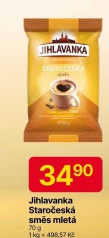 Mletá káva Staročeská směs Jihlavanka