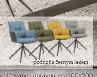 Židle s područkami (podnož s černým lakem)