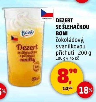 Dezert pudink se šlehačkou Boni