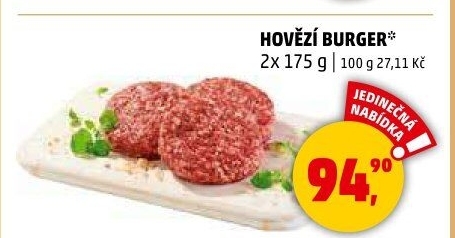 Hovězí burger Maso uzeniny Polička