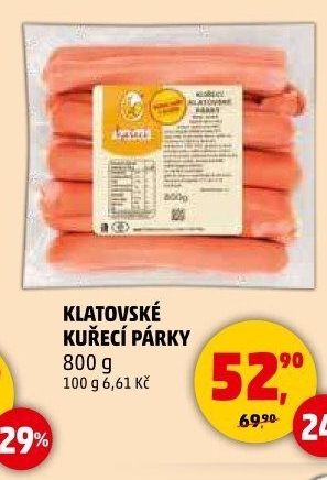Kuřecí klatovské párky DZ Klatovy