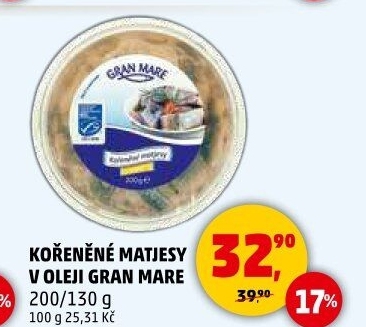 Matjesy kořeněné v oleji Gran Mare