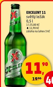 Pivo světlý ležák 11° Excelent