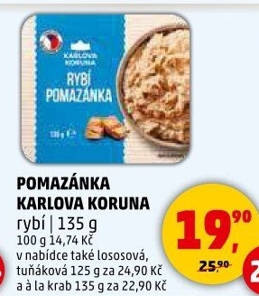 Rybí pomazánka Karlova Koruna