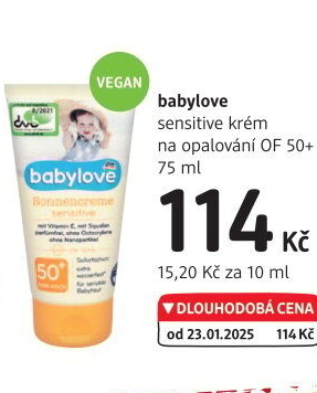 Krém na opalování OF 50+ Sensitive Babylove