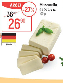 Sýr Mozzarella cihla 45%
