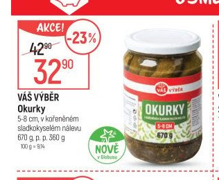 Váš výběr Okurky