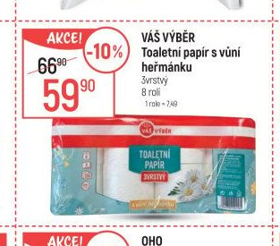 Váš výběr Toaletní papír s vůní heřmánku