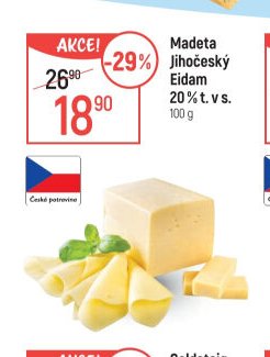 Madeta Jihočeský Eidam 20 % t. v s.