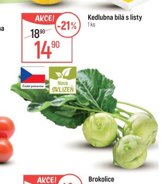 Kedlubna bílá s listy