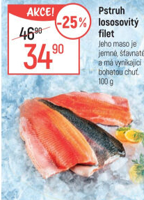 Pstruh lososovitý filety