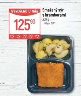 Smažený sýr s bramborem Globus