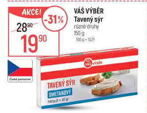 Tavený sýr Váš Výběr