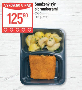 Smažený sýr s bramborem Globus