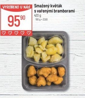 Smažený květák s vařenými brambory Globus