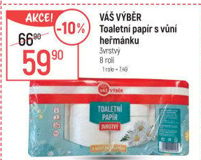 Toaletní papír 3vrstvý Váš Výběr