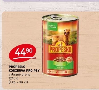 Konzerva pro psy Propesko
