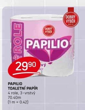 Toaletní papír 3vrstvý Papilio Dobrý Výběr