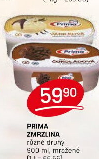 Zmrzlina ve vaničce Prima