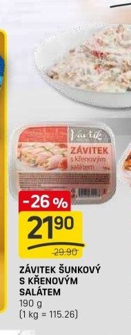 ZÁVITEK ŠUNKOVÝ S KŘENOVÝM SALÁTEM 190 g