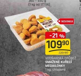 VODŇANSKÁ DRŮBEŽ SMAŽENÉ KUŘECÍ MEDAILONKY 1 kg