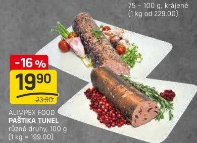 ALIMPEX FOOD PAŠTIKA TUNEL různé druhy 100 g