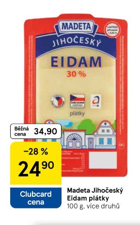 Madeta Jihočeský Eidam plátky