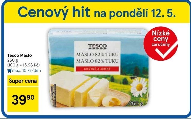Máslo Tesco
