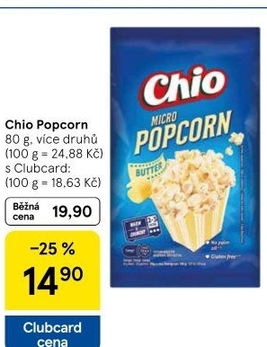 Popcorn do mikrovlnky Chio