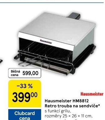 Retro trouba na sendviče Hausmeister HM8812