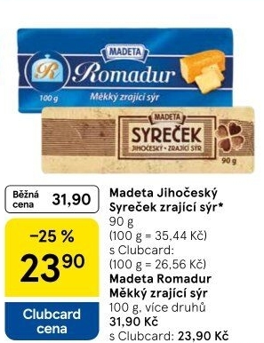 Sýr Syreček Jihočeský Madeta