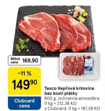 Vepřová krkovice bez kosti Tesco