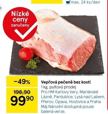 Vepřová pečeně bez kosti