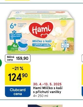 Hami Mlíčko s kaší s příchutí vanilky