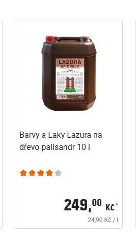 Barvy a Laky Lazura na dřevo palisandr 10 l - OBI akcniletaky.com