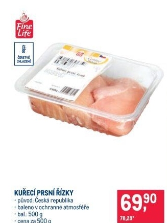 Kuřecí prsní řízky Fine Life