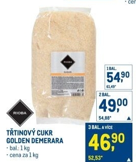 Třtinový cukr Demerara Rioba