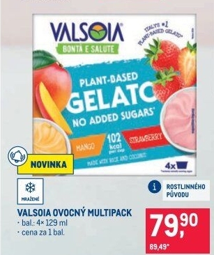 Zmrzlina sójová v kelímku Valsoia