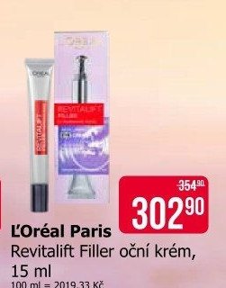 L'Oréal Paris Revitalift Filler oční krém, 15 ml