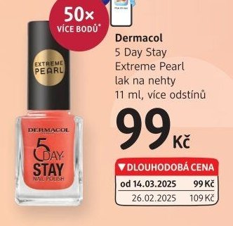 Dermacol 5 Day Stay Extreme Pearl lak na nehty