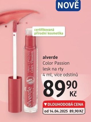 alverde Color Passion lesk na rty 4 ml, více odstínů