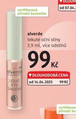 alverde tekuté oční stíny 3,9 ml, více odstínů